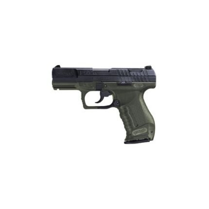 WALTHER P99 9MM PISTOL, 4" BARREL, FIXED SIGHTS, BLACK, OD GREEN